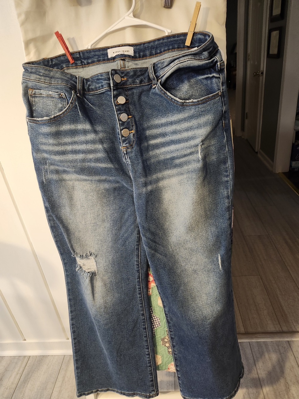 Risen Women’s High-Rise Button-Fly Blue Denim Jeans